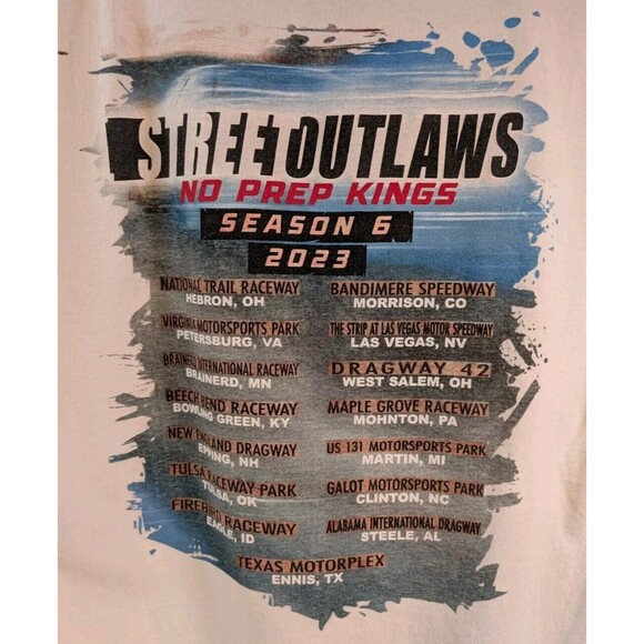 2023 Season Street Outlaws No Prep Kings T-Shirt Size XL Season 6 OG Shirt - Picture 5 of 9